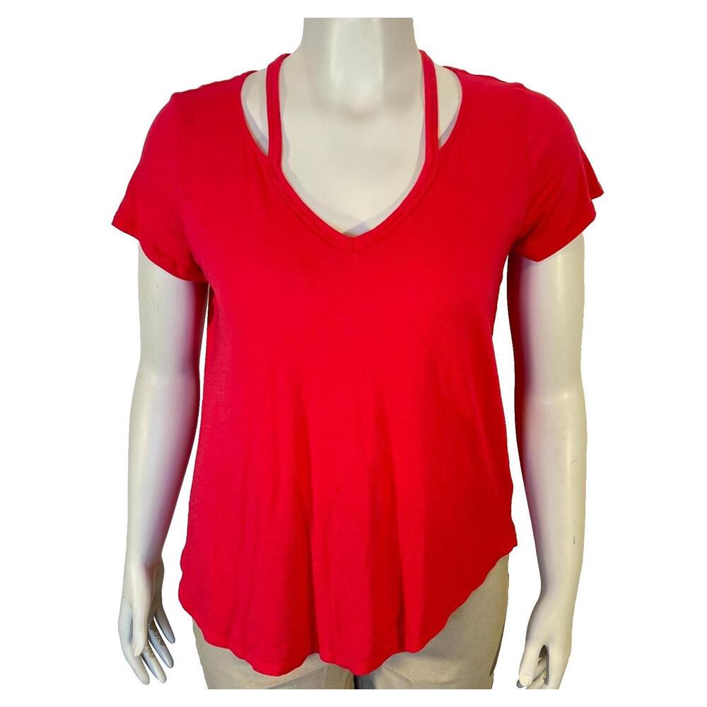 Express Tee Women XL Red Cotton